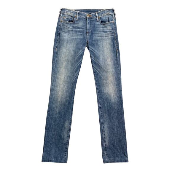 True Religion Jeans Womens 28 Blue Cora Mid Rise Straight Cigarette Leg *READ - Picture 1 of 16